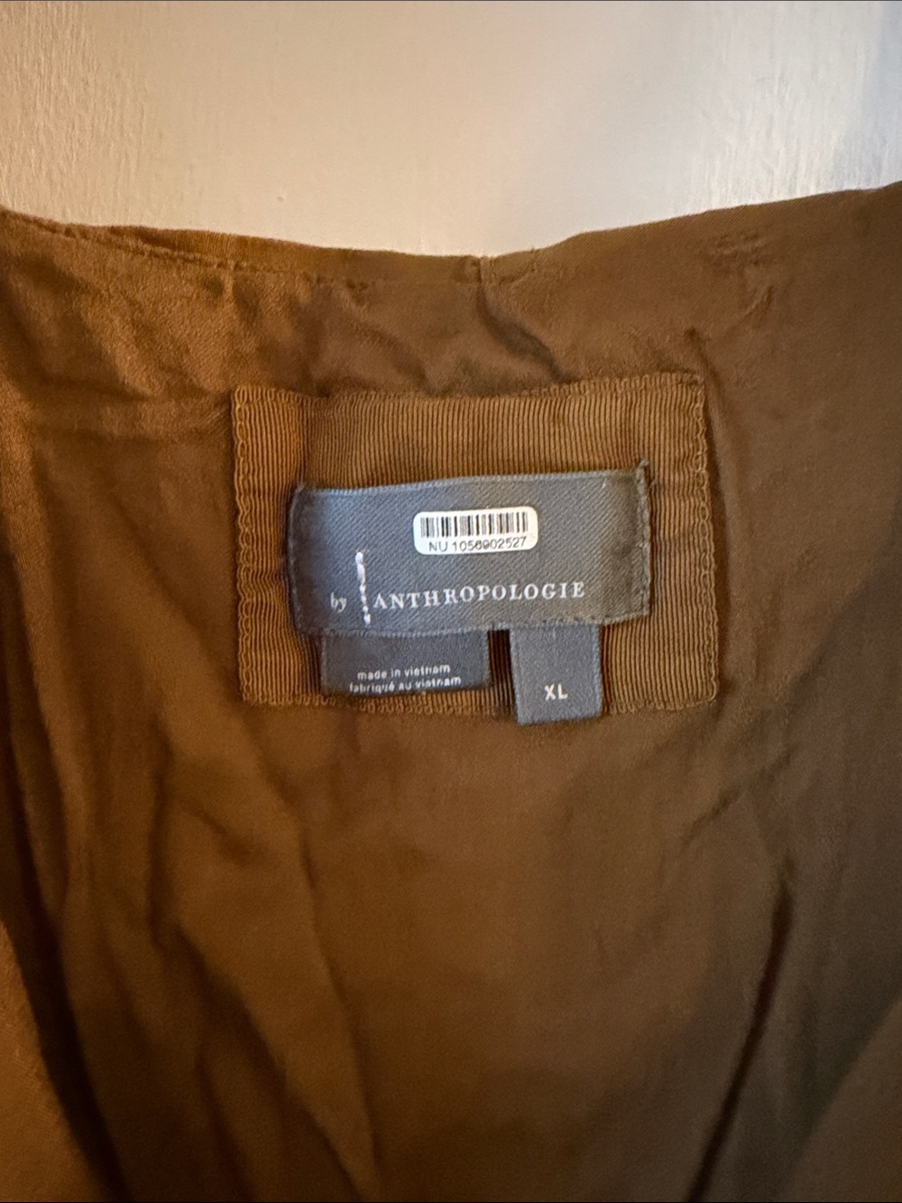 Anthropologie Midi Dress with Front Zip and Tie Waist - Picture 2 of 3